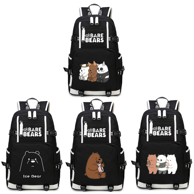 18″We Bare Bears Backpack School Bag | giftcartoon