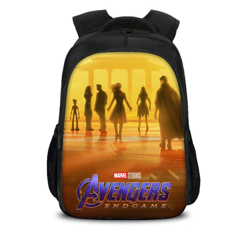 Avengers Endgame Backpack School Bag Black