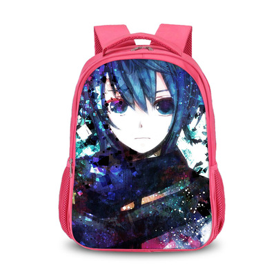 Hatsune Miku double-layer backpack personalized school bag Pink - Image 8