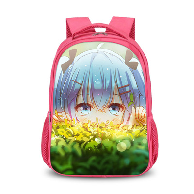 Hatsune Miku double-layer backpack personalized school bag Pink - Image 11