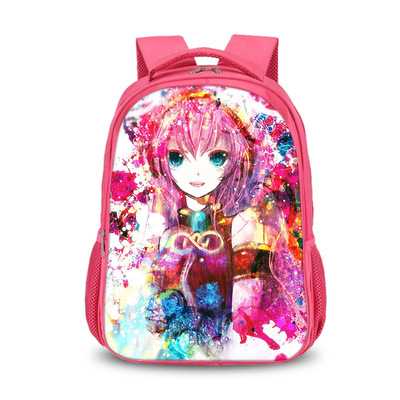 Hatsune Miku double-layer backpack personalized school bag Pink - Image 4