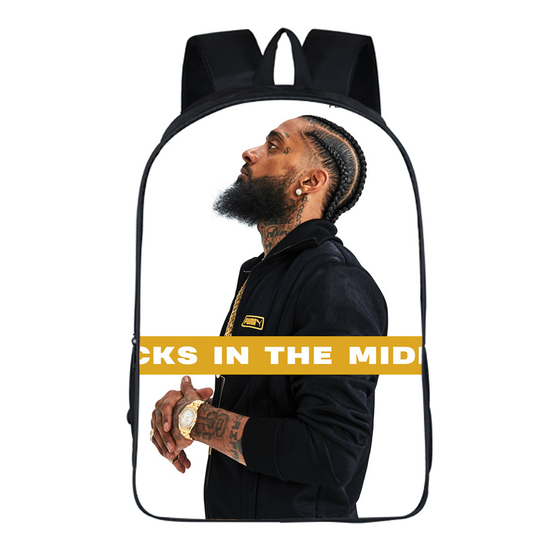 16‘’Nipsey Hussle Backpack School Bag - Image 14
