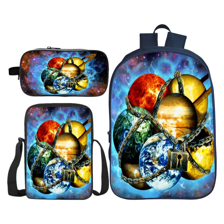 16″Dragon Ball Backpack School Bag+Shoulder Bag+Pencil Bag - Image 3