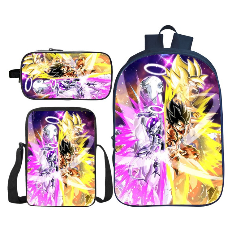 16″Dragon Ball Backpack School Bag+Shoulder Bag+Pencil Bag - Image 11