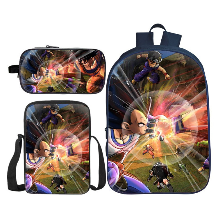 16″Dragon Ball Backpack School Bag+Shoulder Bag+Pencil Bag - Image 10