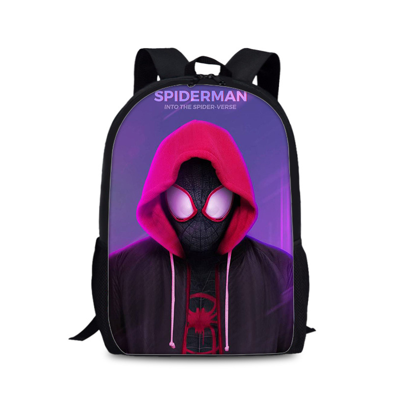 18"Spider-Man: Into the Spider-Verse Backpack School Bag Black - Image 10