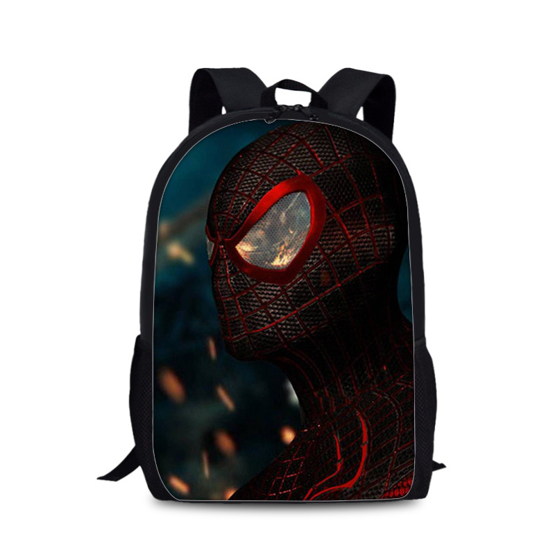 18"Spider-Man: Into the Spider-Verse Backpack School Bag Black - Image 11