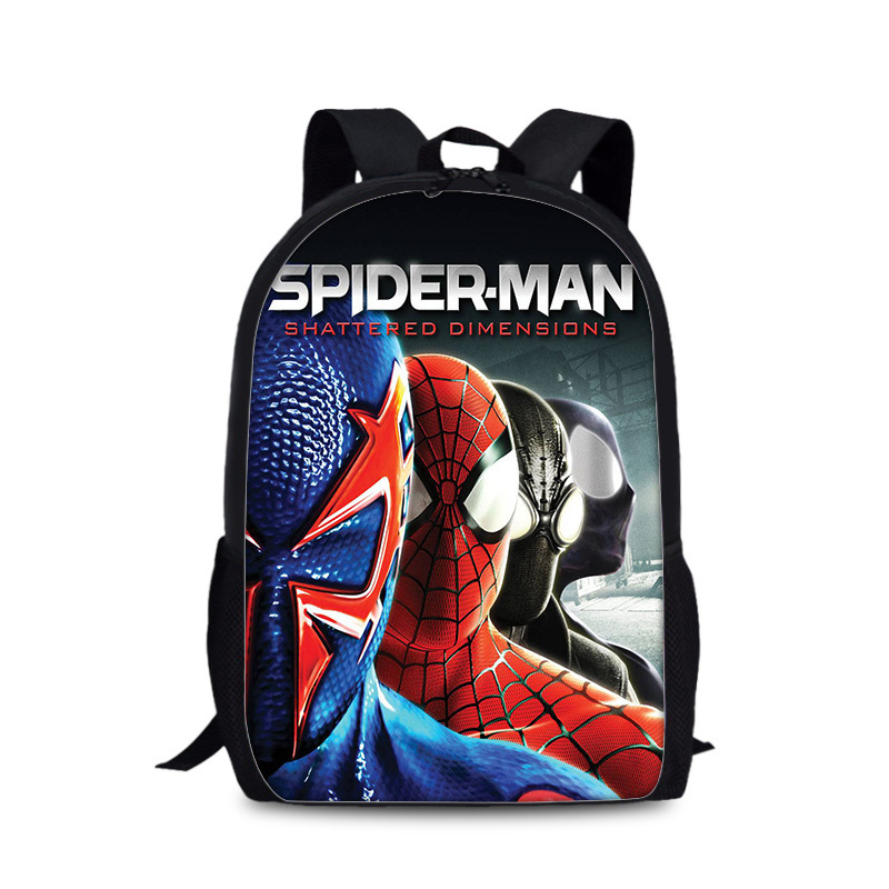 18"Spider-Man: Into the Spider-Verse Backpack School Bag Black - Image 18