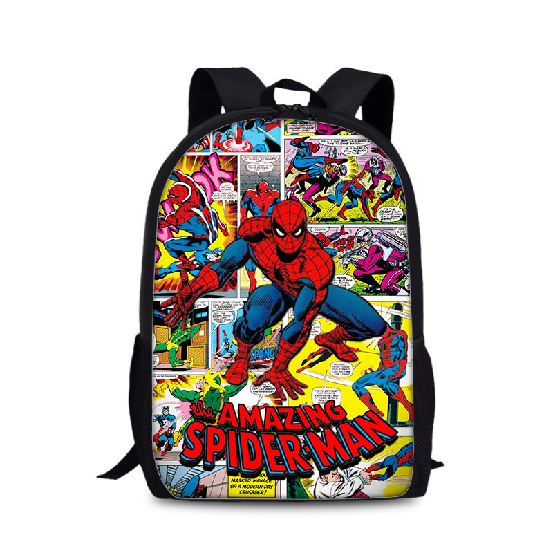 18"Spider-Man: Into the Spider-Verse Backpack School Bag Black - Image 13