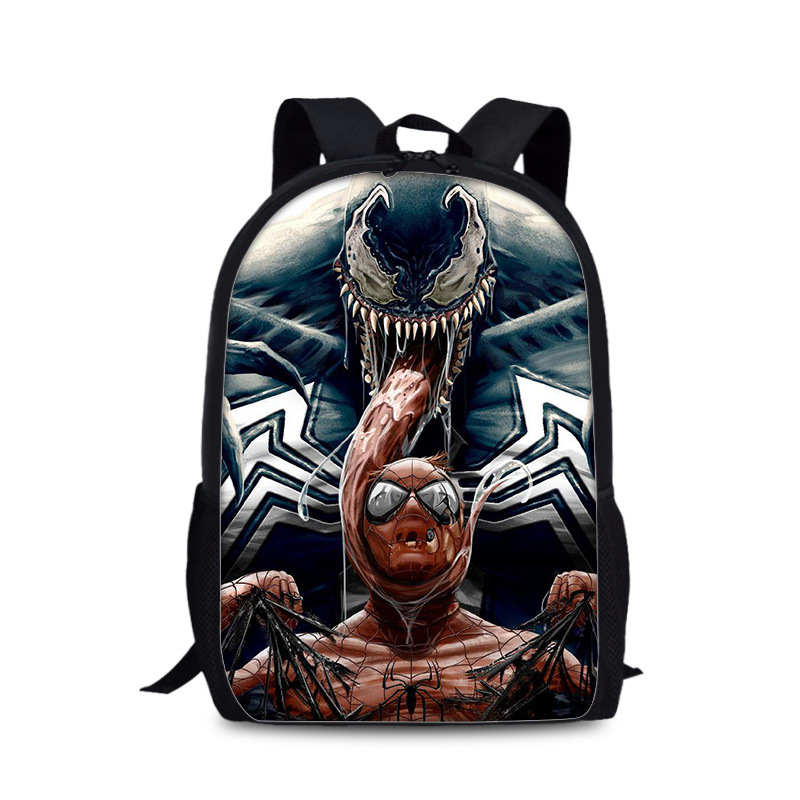 18"Spider-Man: Into the Spider-Verse Backpack School Bag Black - Image 14