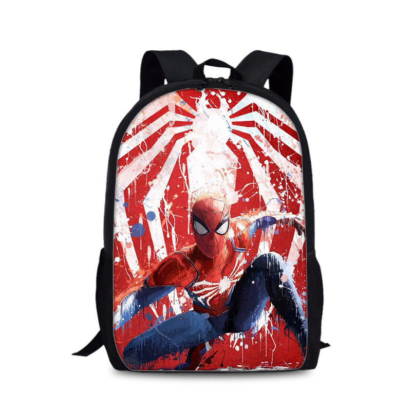 18"Spider-Man: Into the Spider-Verse Backpack School Bag Black - Image 17