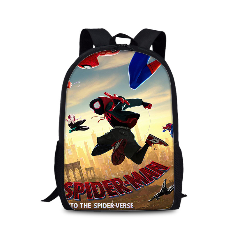 18"Spider-Man: Into the Spider-Verse Backpack School Bag Black - Image 20
