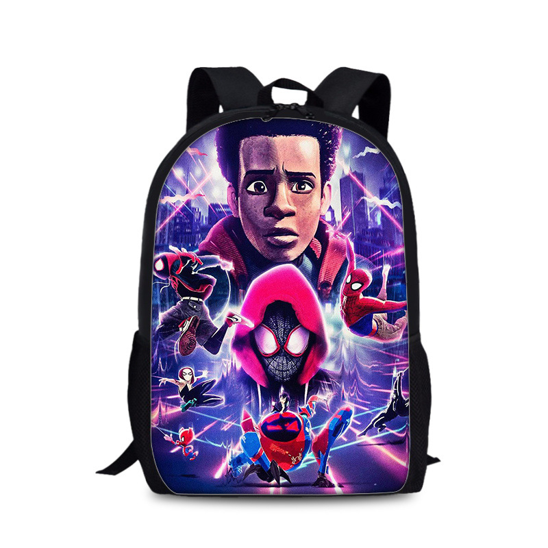 18"Spider-Man: Into the Spider-Verse Backpack School Bag Black - Image 21