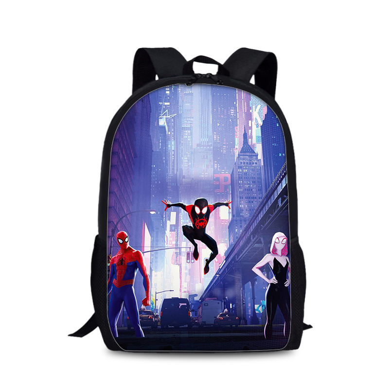 18"Spider-Man: Into the Spider-Verse Backpack School Bag Black - Image 23