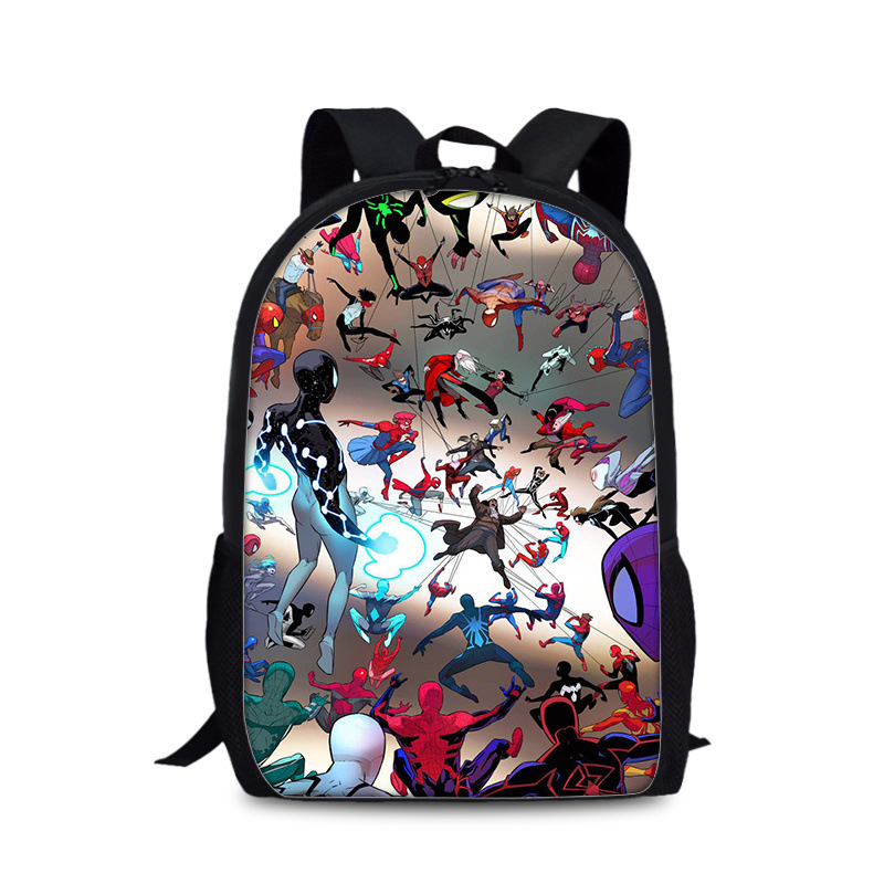 18"Spider-Man: Into the Spider-Verse Backpack School Bag Black - Image 24