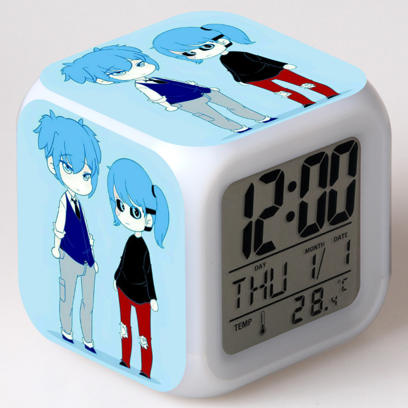 Sally Face 7 Colors Change Digital Alarm LED Clock - Image 8
