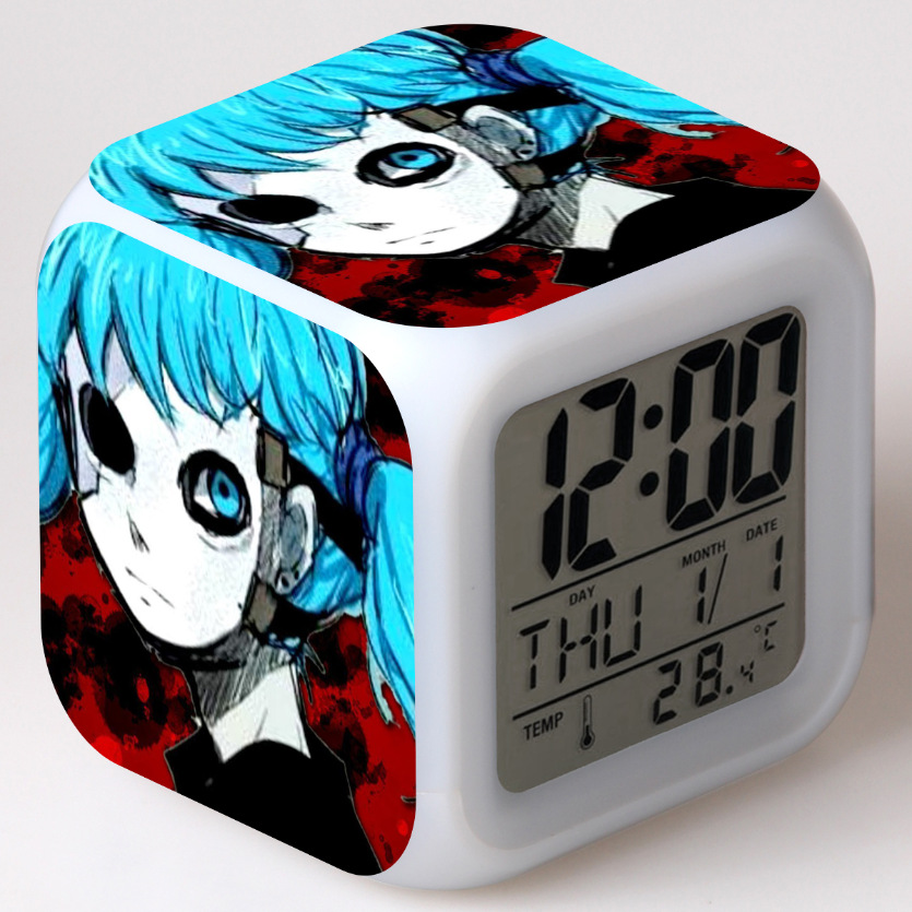 Sally Face 7 Colors Change Digital Alarm LED Clock - Image 7