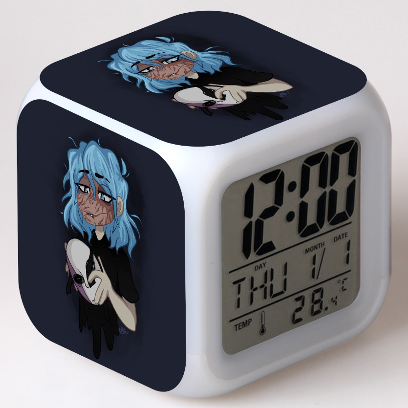 Sally Face 7 Colors Change Digital Alarm LED Clock - Image 5