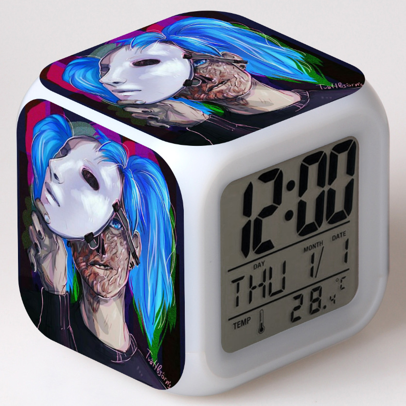 Sally Face 7 Colors Change Digital Alarm LED Clock - Image 17