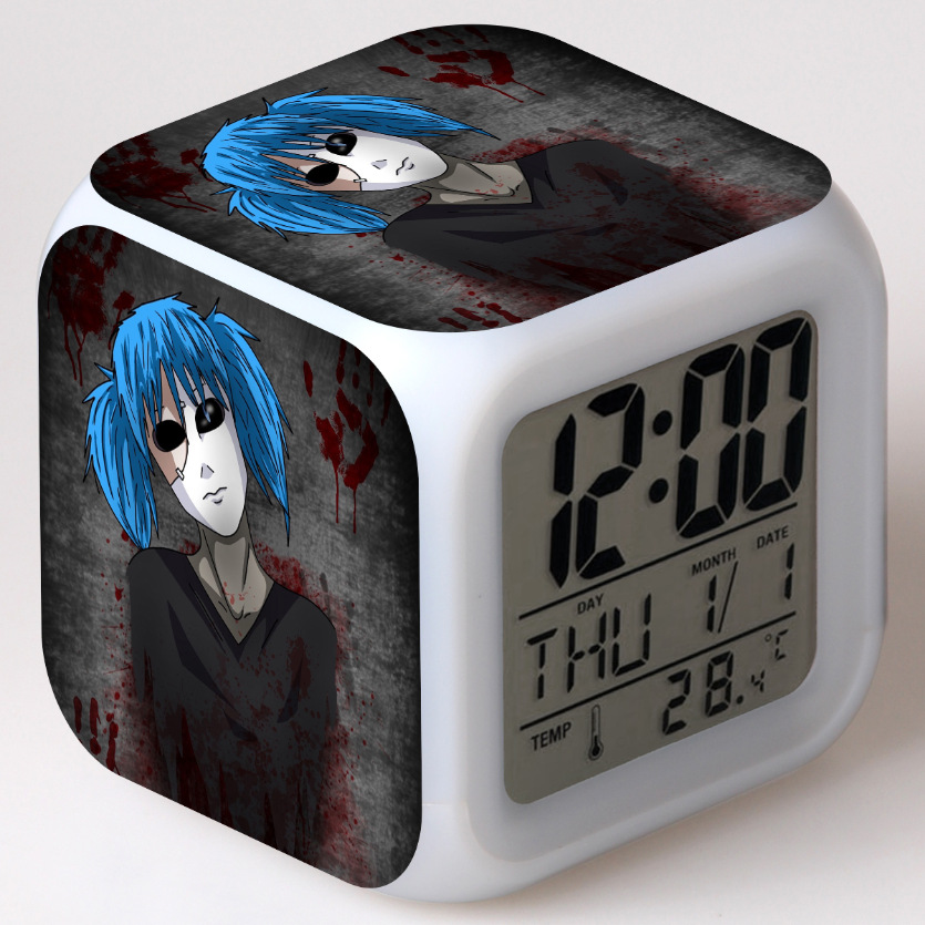 Sally Face 7 Colors Change Digital Alarm LED Clock - Image 14
