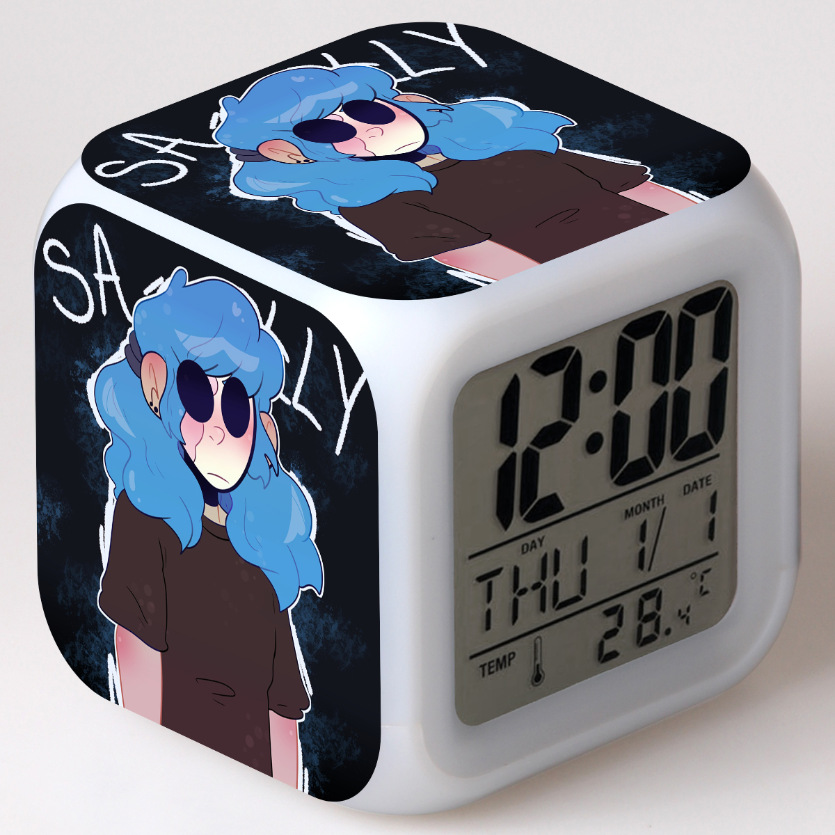 Sally Face 7 Colors Change Digital Alarm LED Clock - Image 13