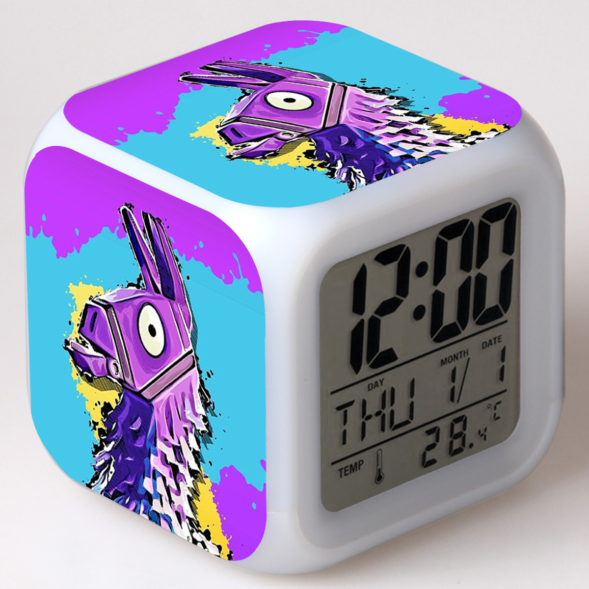 Fortnite 7 Colors Change Digital Alarm LED Clock