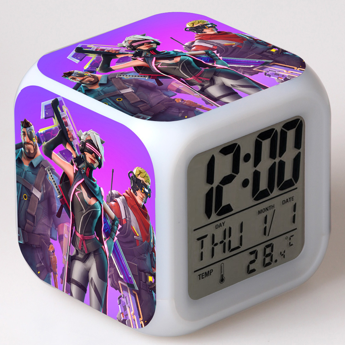 Fortnite 7 Colors Change Digital Alarm LED Clock - Image 14