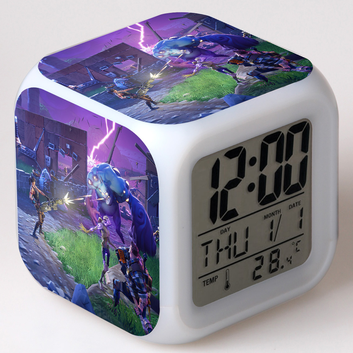 Fortnite 7 Colors Change Digital Alarm LED Clock - Image 20
