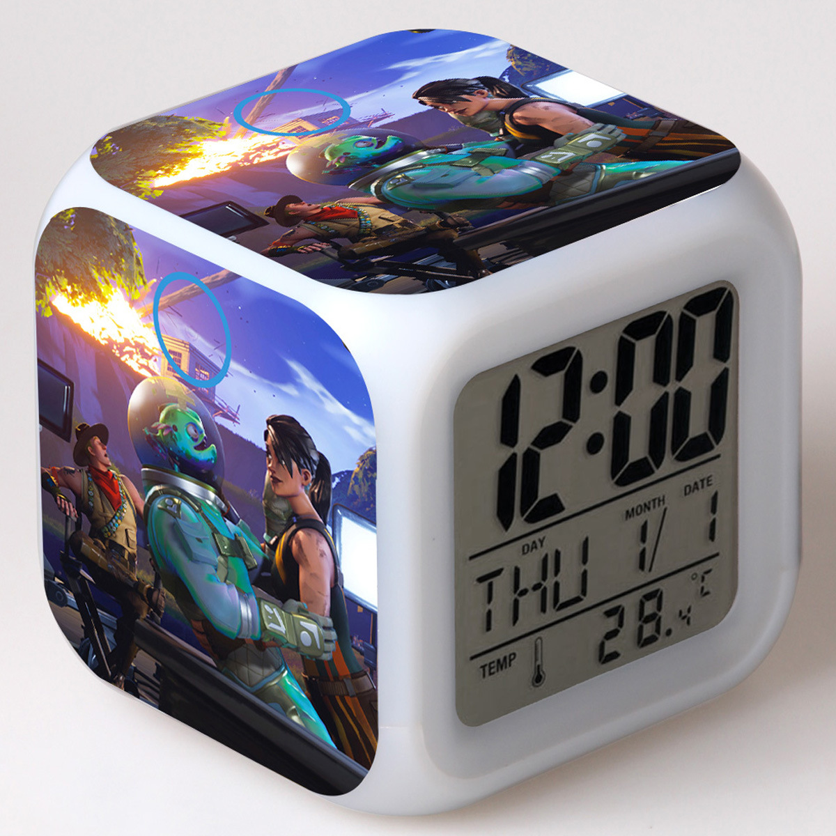 Fortnite 7 Colors Change Digital Alarm LED Clock - Image 21