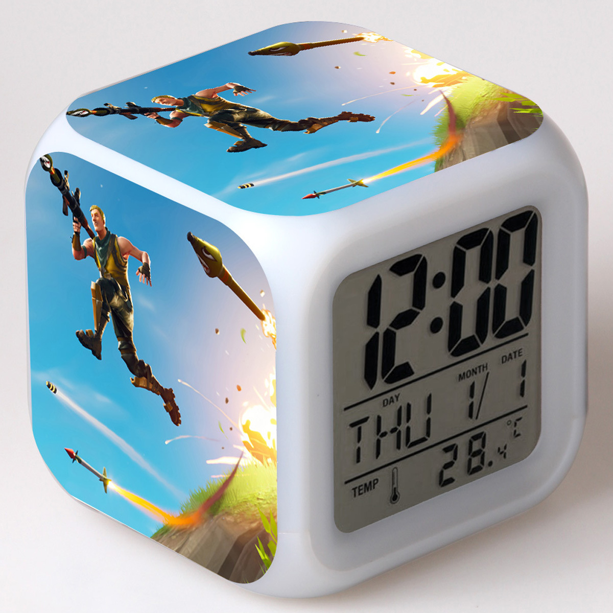 Fortnite 7 Colors Change Digital Alarm LED Clock - Image 22