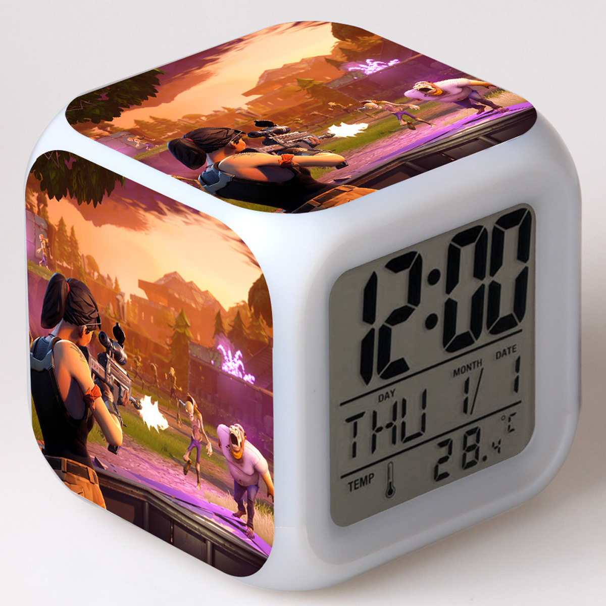 Fortnite 7 Colors Change Digital Alarm LED Clock - Image 26