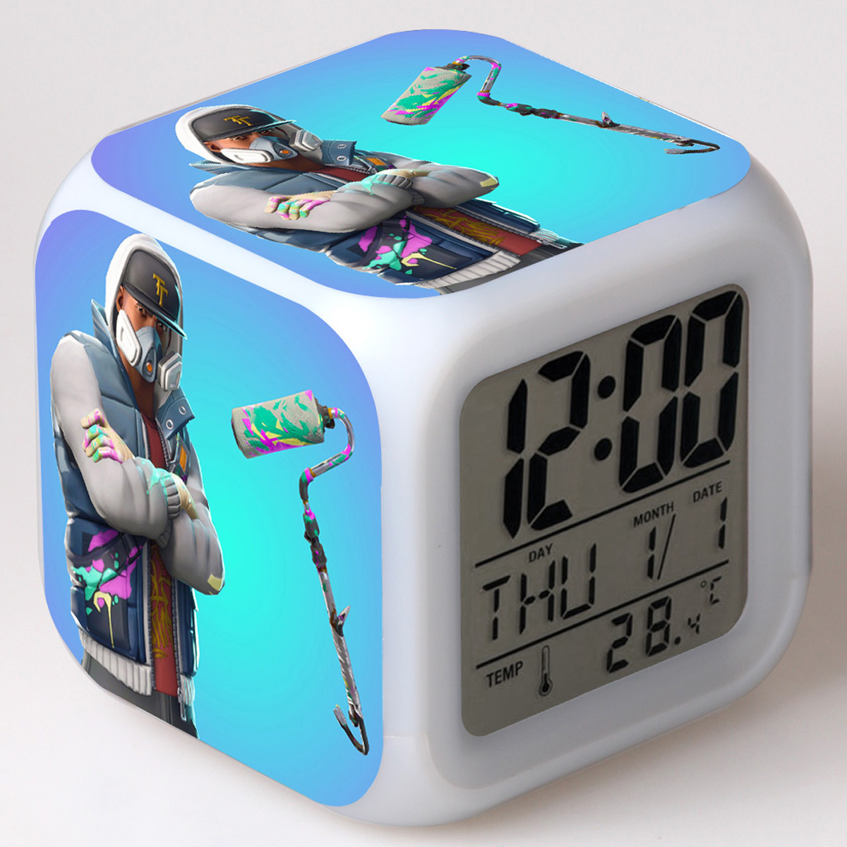 Fortnite 7 Colors Change Digital Alarm LED Clock - Image 29