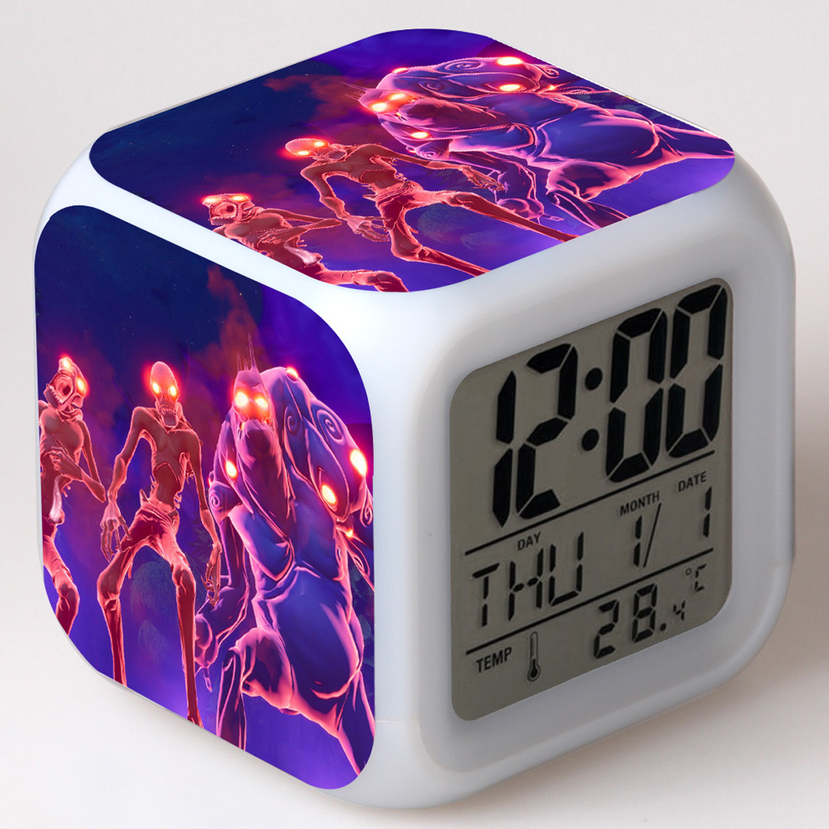 Fortnite 7 Colors Change Digital Alarm LED Clock - Image 32