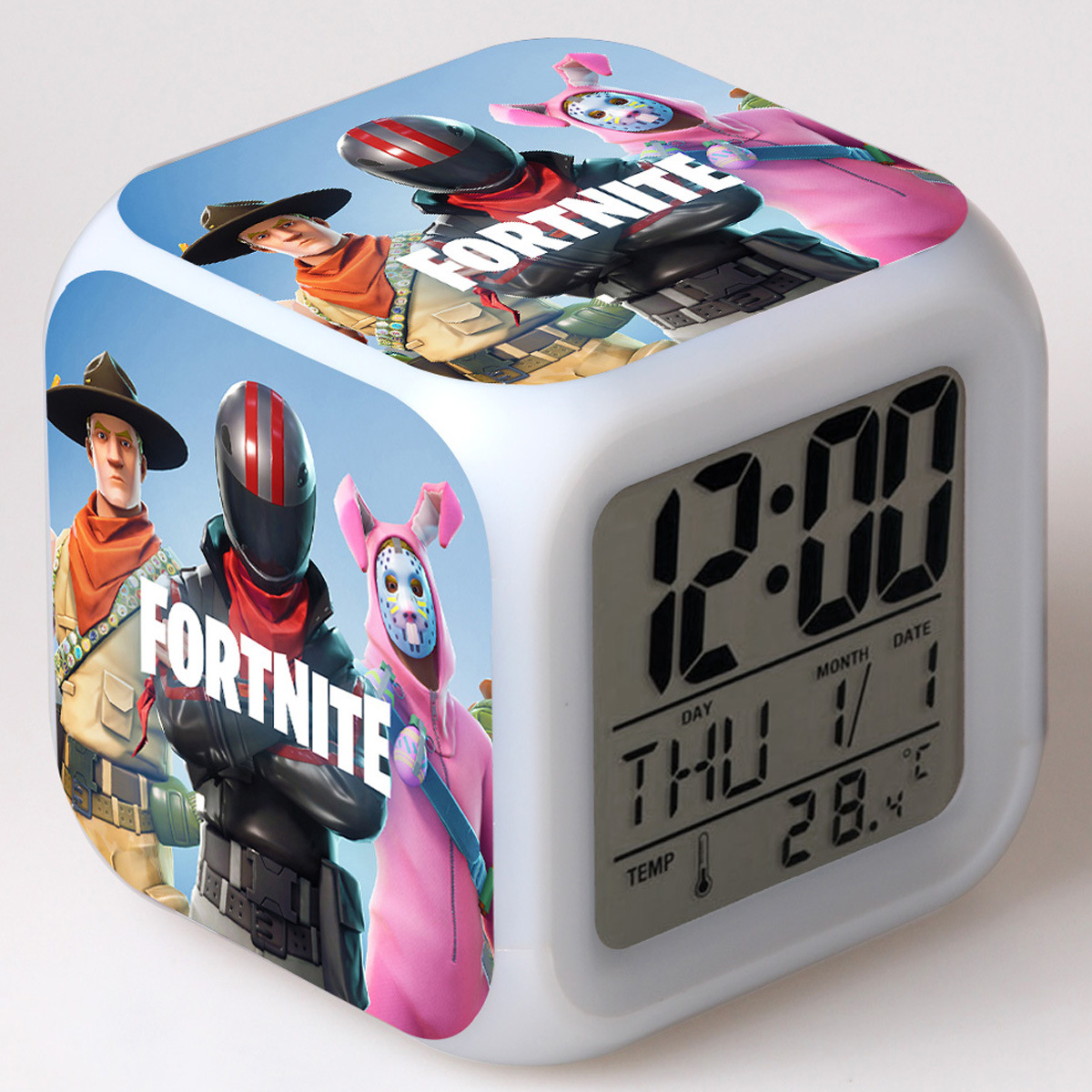 Fortnite 7 Colors Change Digital Alarm LED Clock - Image 33