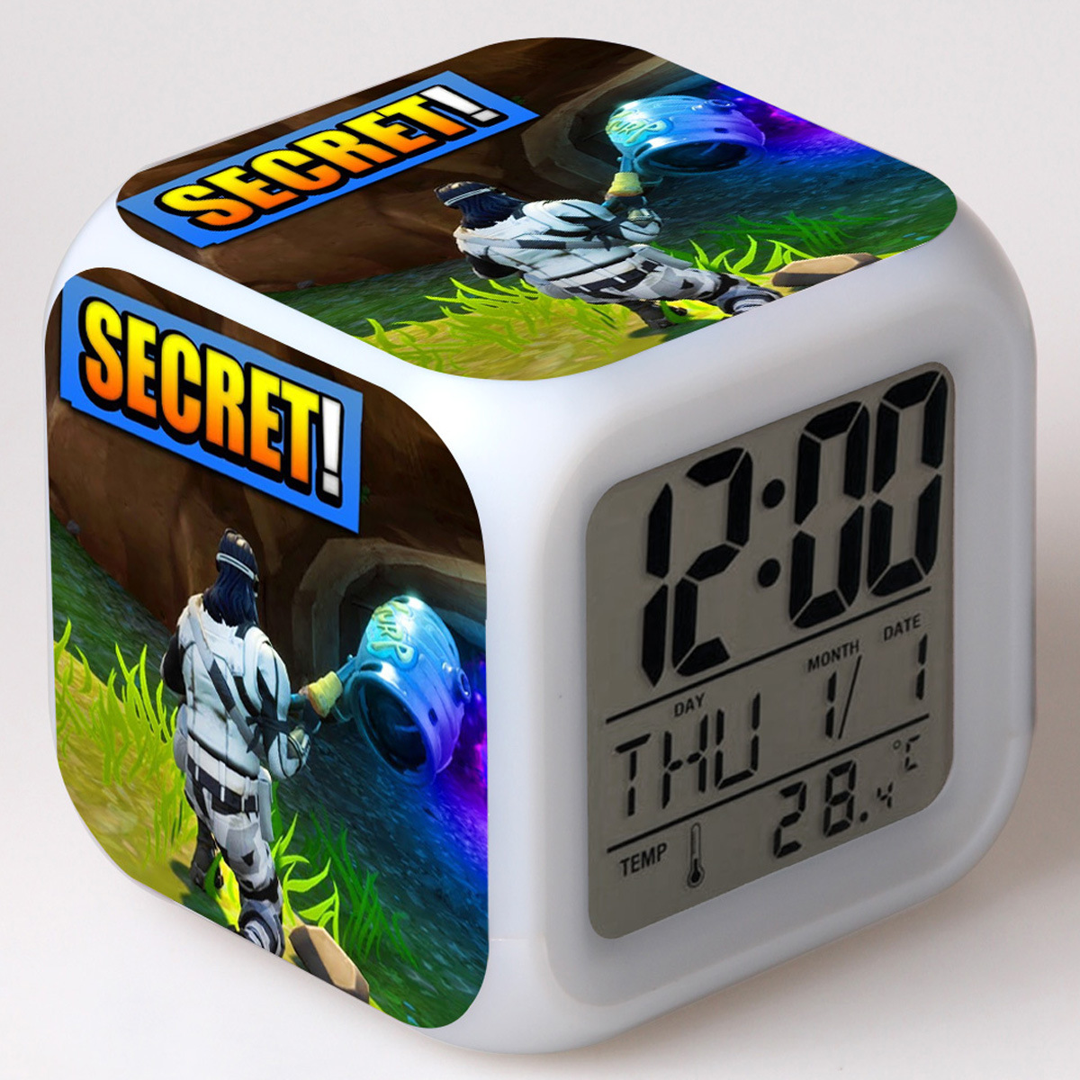 Fortnite 7 Colors Change Digital Alarm LED Clock - Image 35