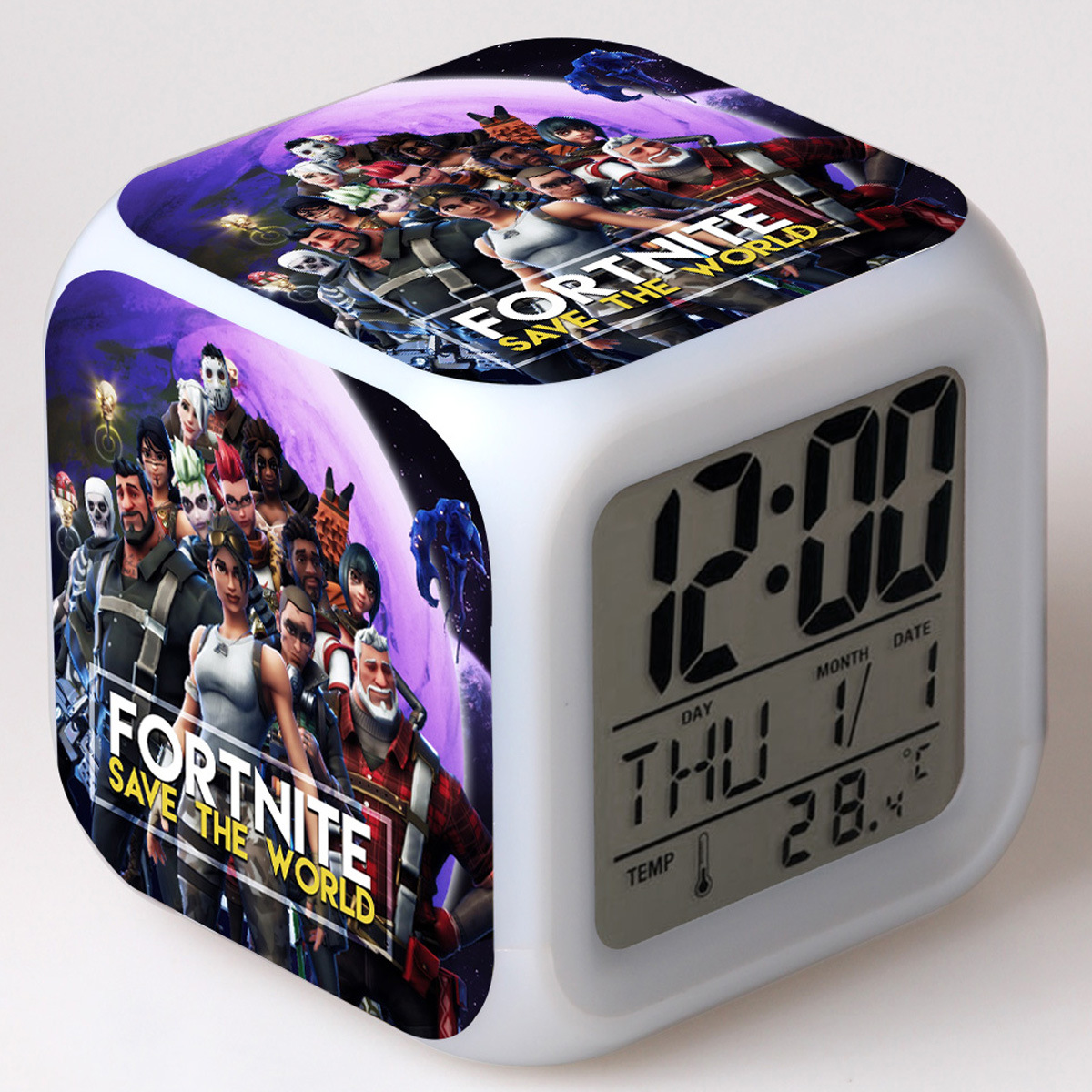 Fortnite 7 Colors Change Digital Alarm LED Clock - Image 37
