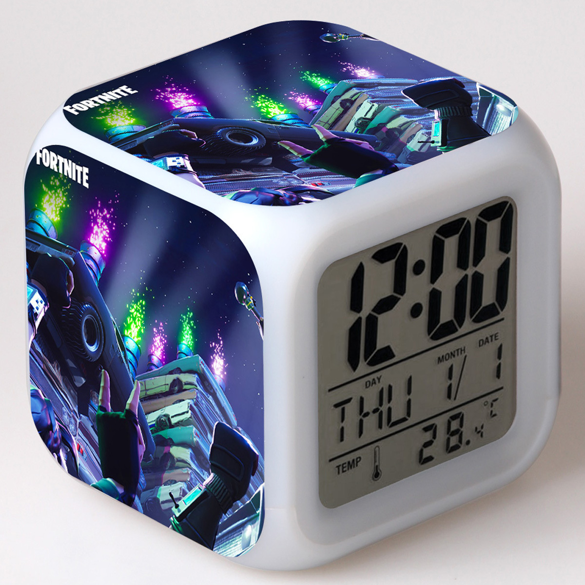 Fortnite 7 Colors Change Digital Alarm LED Clock - Image 38