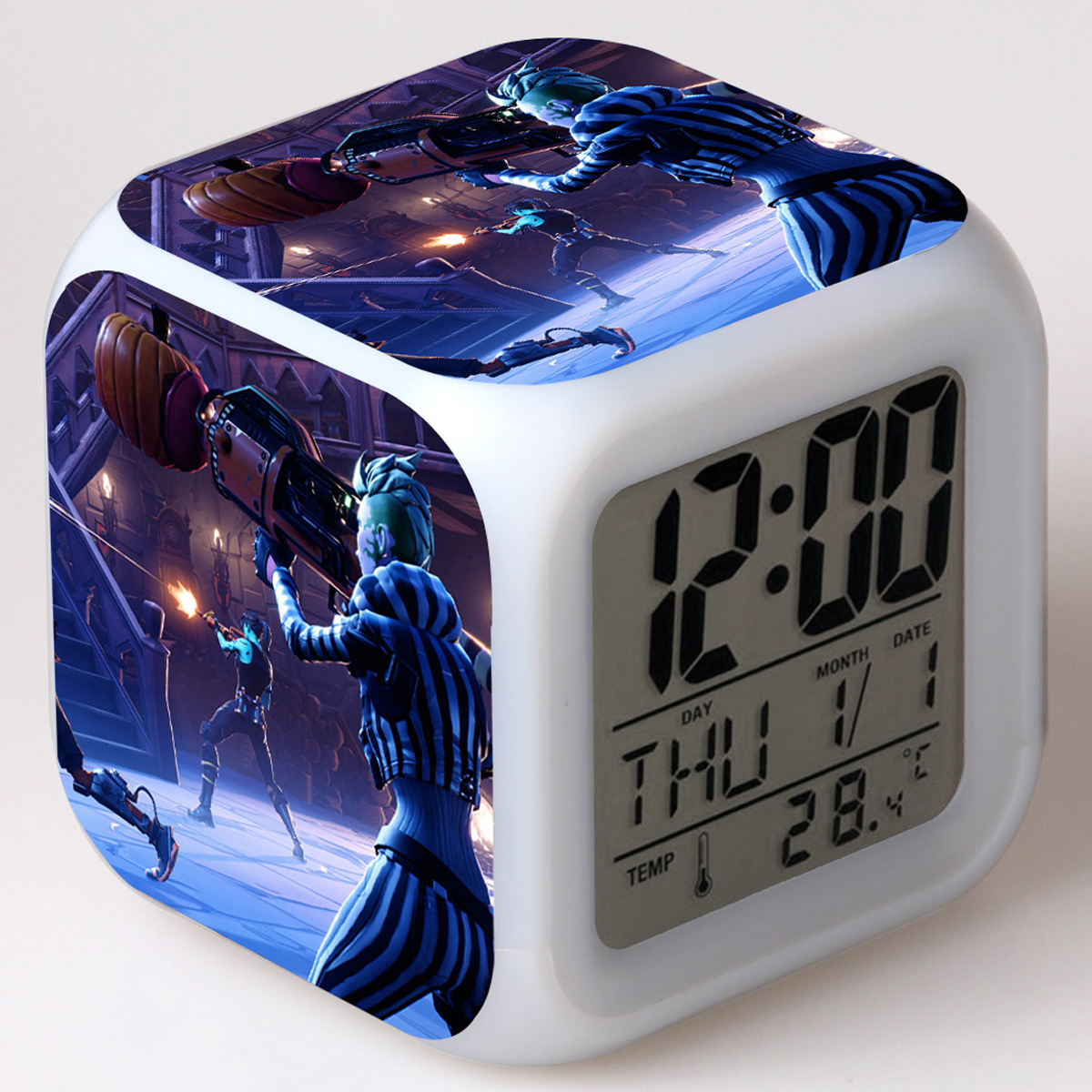 Fortnite 7 Colors Change Digital Alarm LED Clock - Image 40