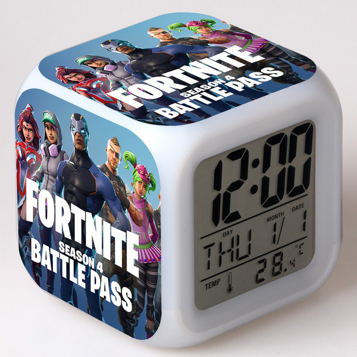 Fortnite 7 Colors Change Digital Alarm LED Clock - Image 42