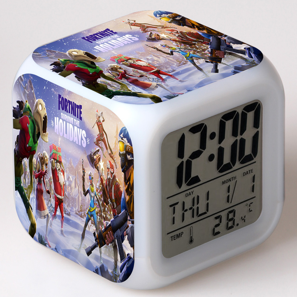 Fortnite 7 Colors Change Digital Alarm LED Clock - Image 2
