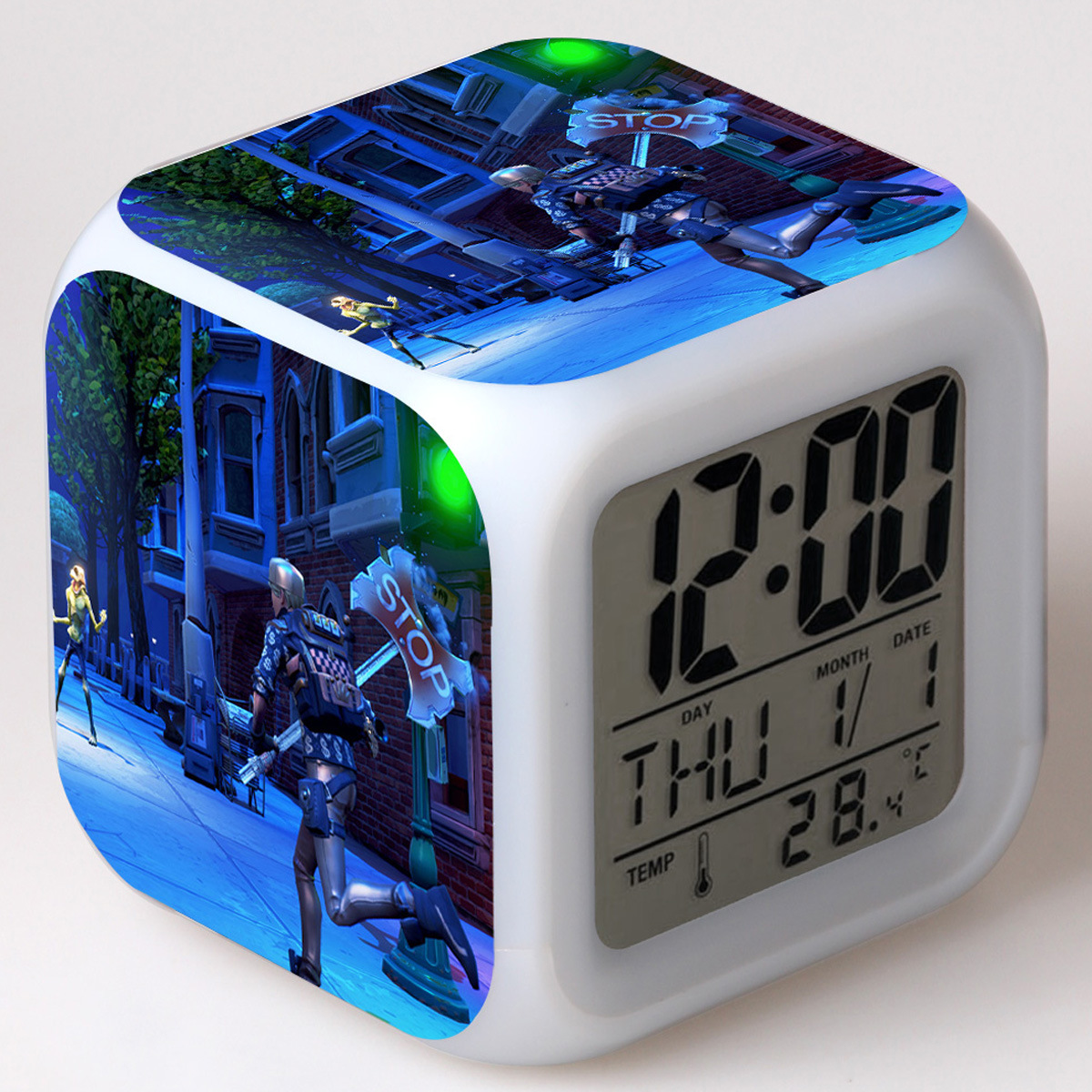 Fortnite 7 Colors Change Digital Alarm LED Clock - Image 9