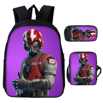 16″Fortnite Backpack School Bag+Messenger Bag+Pencil Bag - Image 24