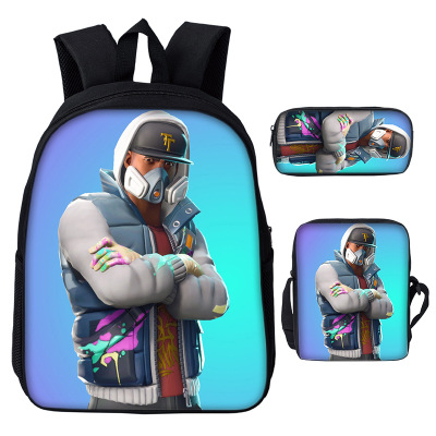 16″Fortnite Backpack School Bag+Messenger Bag+Pencil Bag - Image 4