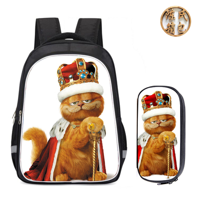 16"Garfield Backpack School Bag+Pencil Case