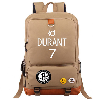 Brooklyn Nets Kevin Durant Canvas Backpack Shoulder School Bag - Image 9
