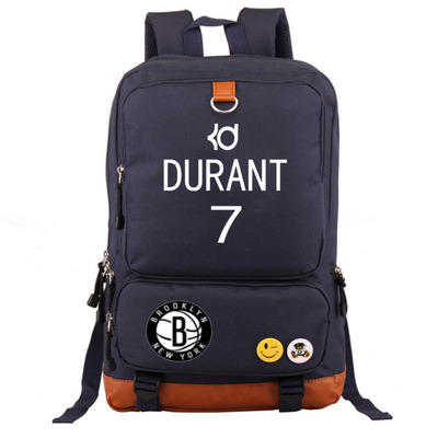Brooklyn Nets Kevin Durant Canvas Backpack Shoulder School Bag - Image 11