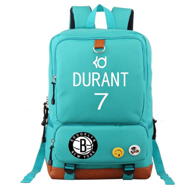 Brooklyn Nets Kevin Durant Canvas Backpack Shoulder School Bag - Image 12