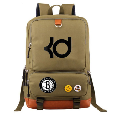 Brooklyn Nets Kevin Durant Canvas Backpack Shoulder School Bag - Image 17