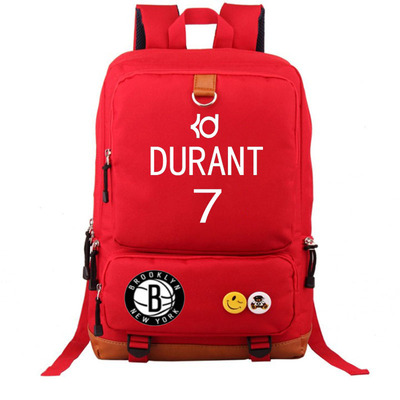 Brooklyn Nets Kevin Durant Canvas Backpack Shoulder School Bag - Image 5