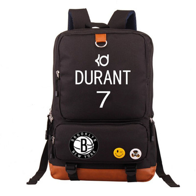 Brooklyn Nets Kevin Durant Canvas Backpack Shoulder School Bag - Image 6